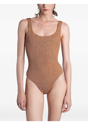 Hunza G crinkle-effect swimsuit - Neutrals
