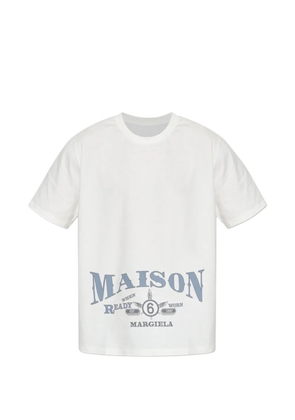 MM6 Maison Margiela logo-print T-shirt - Neutrals