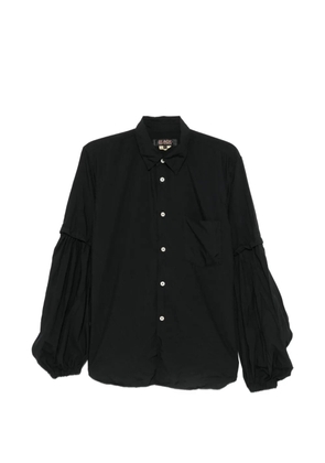 Black Comme Des Garçons balloon-sleeve button-up shirt