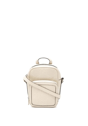 Gucci Pre-Owned 2000-2015 Mini GG Embossed Perforated Calfskin satchel - White