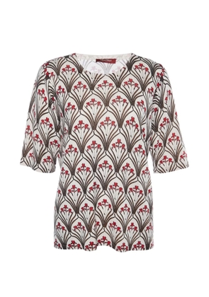 Max Mara floral-print top - Neutrals