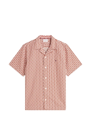 Tommy Hilfiger geometric-print short-sleeve shirt - Brown