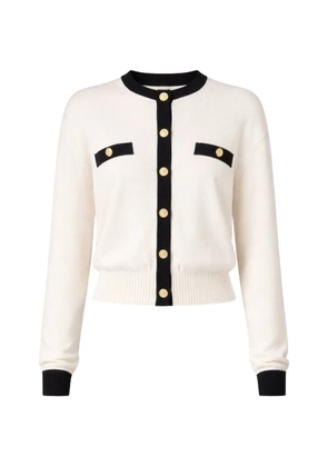 Ronny Kobo Gemma contrast-trim button-up cardigan - White