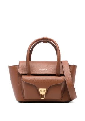 Coccinelle flap pocket tote bag - Brown