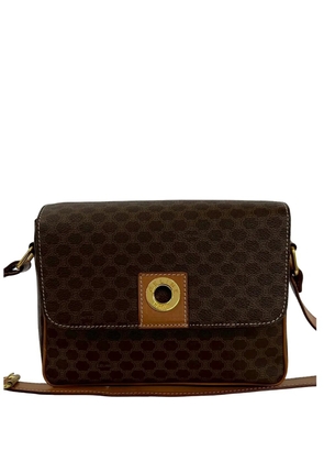 Celine Pre-Owned 2010 Macadam Coated Canvas crossbody bag - Brown
