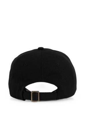Manière De Voir floral-Eiffel suede-contrast cap - black