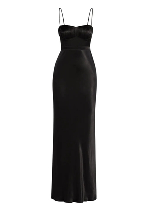 Shona Joy La Lune satin-finish gown - Black