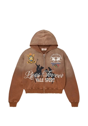 Vale Rockefeller zip-up hoodie - Brown