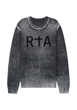 RTA Ethan logo-detail sweater - Grey