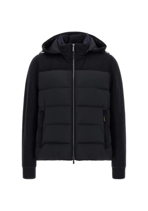 Moorer Allori quilted panel-sleeved down jacket - Black