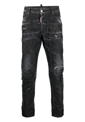 DSQUARED2 distressed straight-leg jeans - Black