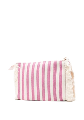 Marc Ellis Buby S. Joan striped fringed clutch bag - Pink