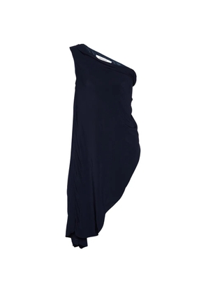 Badgley Mischka embellished draped dress - Blue