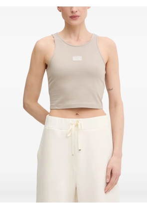 Ea7 Emporio Armani Logo Series cropped tank top - Neutrals