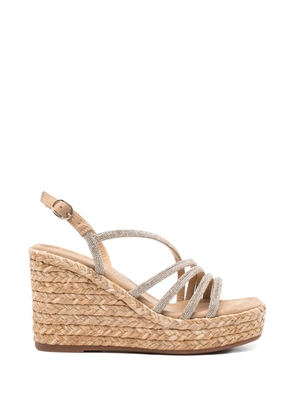 ALMA EN PENA crystal-embellished wedge sandals - Neutrals