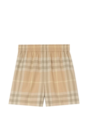 Burberry Check cotton twill shorts - Neutrals