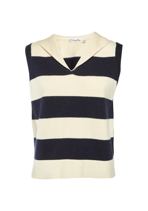 Christian Dior Pre-Owned striped sleeveless sweater - Neutrals