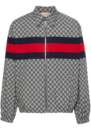 Gucci GG-print cotton bomber jacket - Blue