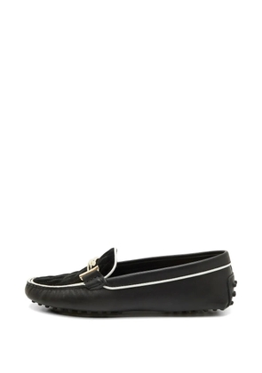 Tod's Vintage Double T quilted mocassins - Black