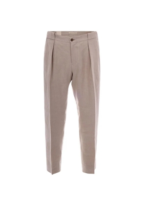 Briglia 1949 pleated tapered-leg trousers - Neutrals