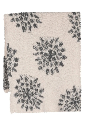 Brunello Cucinelli floral-knit scarf - Neutrals