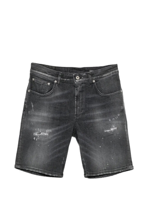 DONDUP Derick distressed paint-splatter shorts - Grey