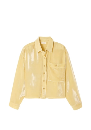 American Vintage Ankaz velvet shirt - Yellow