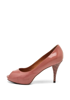 Fendi Pre-Owned FF-logo peep-toe pumps - Pink