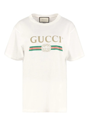 Gucci logo-print cotton T-shirt - White