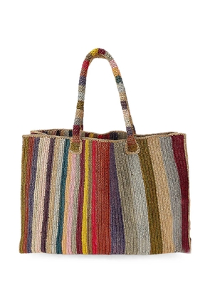 Gabriele Frantzen Weekender stripe-knit tote bag - Red