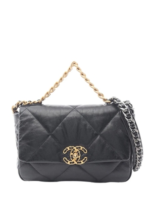 CHANEL Pre-Owned 2019 Medium Lambskin 19 Flap satchel - Black