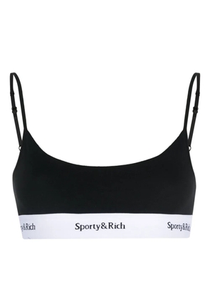 Sporty & Rich Serif Logo-underband bra - Black