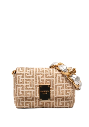 Balmain Pre-Owned 2010-2026 Mini Monogram Jacquard 1945 crossbody bag - Neutrals