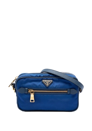 Prada Pre-Owned 2000-2013 Saffiano Trimmed Tessuto Camera Bag crossbody bag - Blue