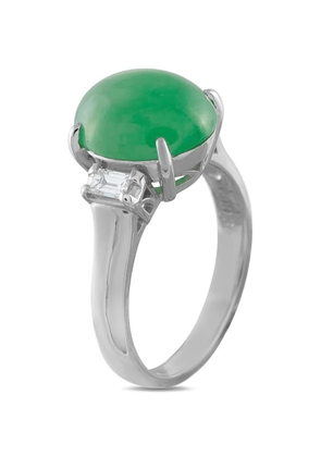 LB Exclusive jade and diamond ring - Silver