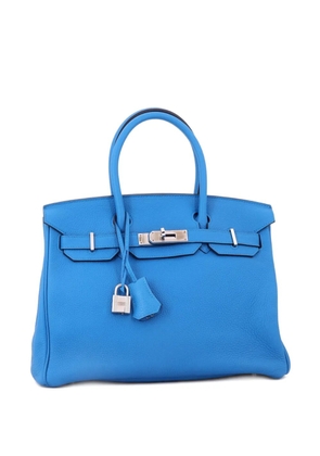 Hermès Pre-Owned Birkin Handbag Blue Togo with Palladium Hardware 30 tote bag