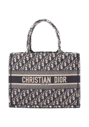 Christian Dior Pre-Owned 2010-2026 Medium Oblique Embroidered Canvas Book tote bag - Blue