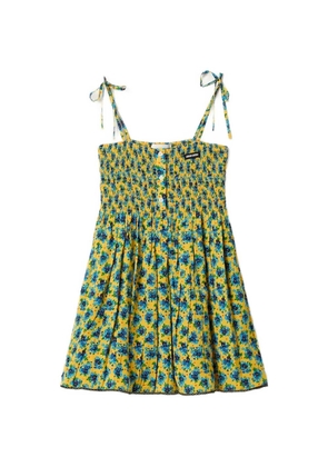 Miu Miu crêpe de chine mini-dress - Yellow