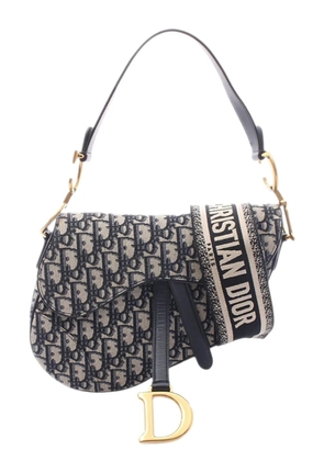 Christian Dior Pre-Owned 2010-2026 Oblique Canvas Saddle Bag shoulder bag - Blue