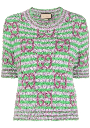 Gucci GG striped-knit top - Green