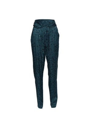 Chloé Pre-Owned butterfly-print jacquard trousers - Green