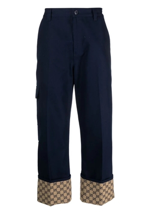 Gucci GG Supreme straight-leg trousers - Blue
