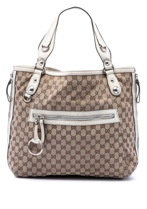 Gucci Pre-Owned 2016-2026 GG Canvas Icon Bit Zip tote bag - White