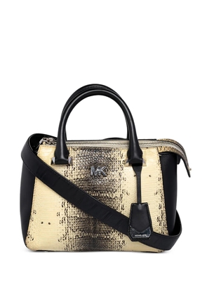 Michael Michael Kors python-embossed satchel bag - Neutrals