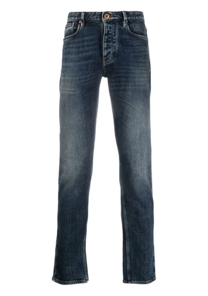 Emporio Armani stonewashed straight-leg jeans - Blue