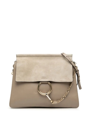 Chloé Pre-Owned 2016 Medium Calfskin and Suede Faye crossbody bag - Brown