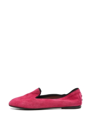 Tod's Vintage suede smoking slippers - Pink
