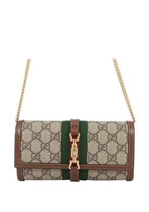 Gucci Pre-Owned 2000-2015 GG Supreme Jackie 1961 Wallet On Chain crossbody bag - Neutrals