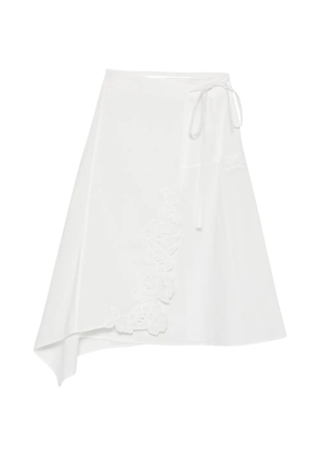 SIR. lace-embellished midi skirt - White