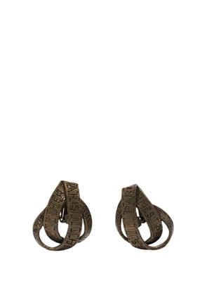 Hermès Pre-Owned 1990-2000 Gold Plated Bijouterie Fantaisie Ribbon Clip On Earrings costume earrings